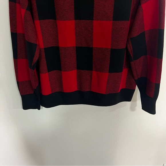 Torrid Cardigan Zip Up Buffalo Plaid Bomber Sweater - Picture 13 of 15